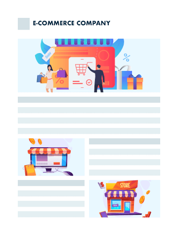 e-commerce company sample page