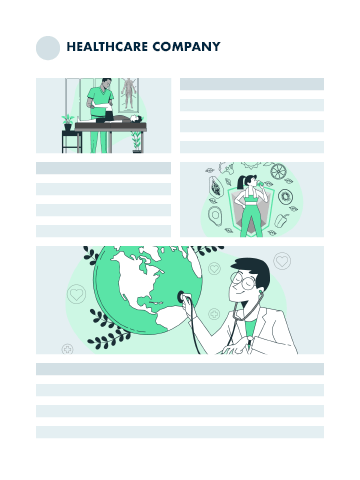 healthcare company sample page