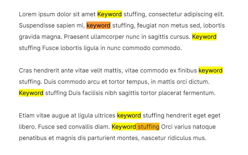 keyword stuffing