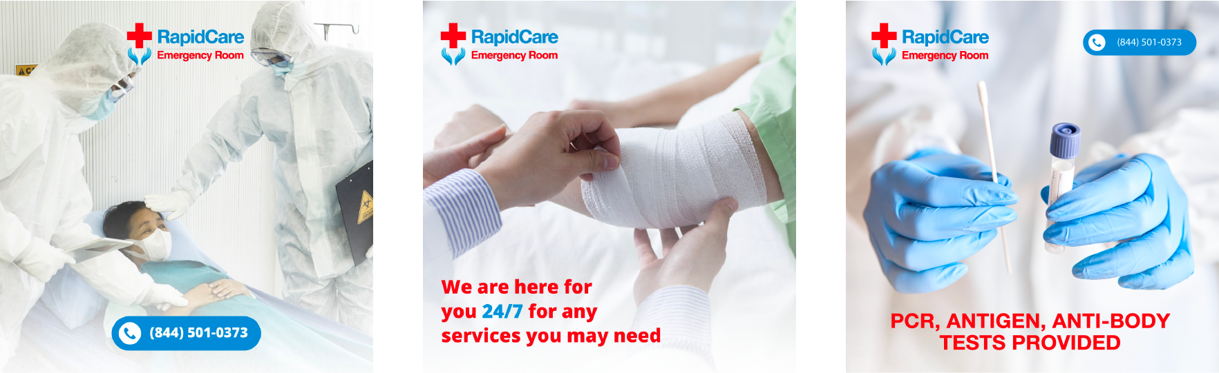 Rapid care ER web page services