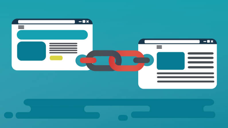 backlink link building concept