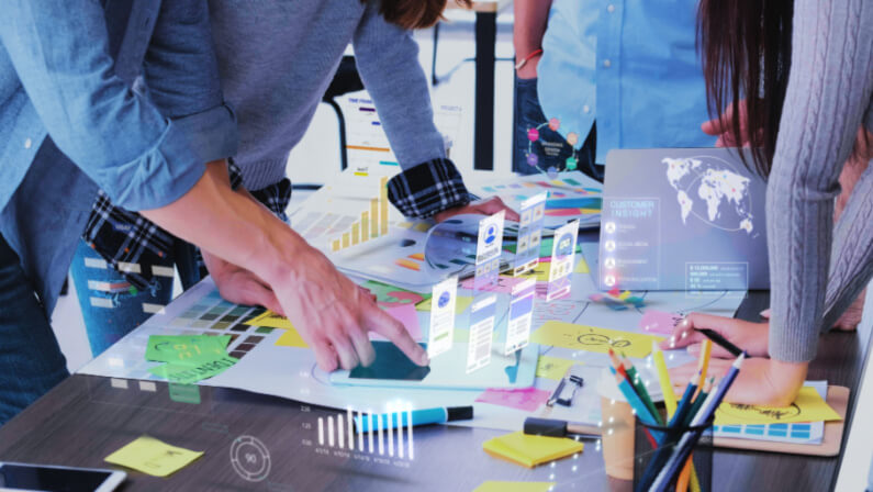 team discussion, branding and marketing