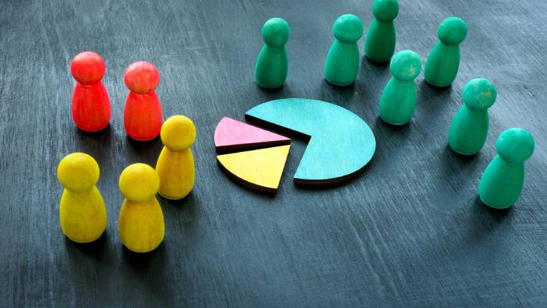 Customer segmentation concept.